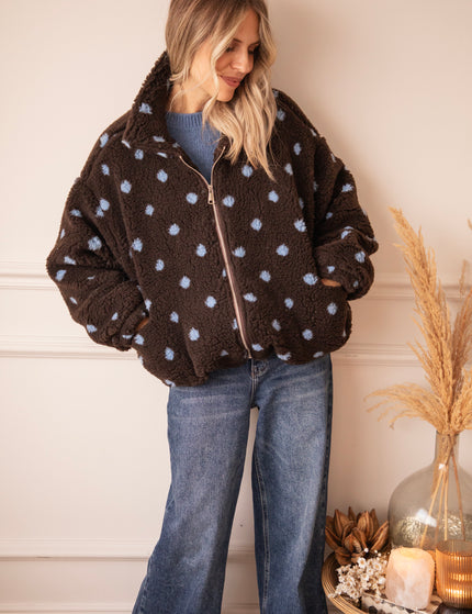Polka Crush Teddy Brown/Blue - Jacket
