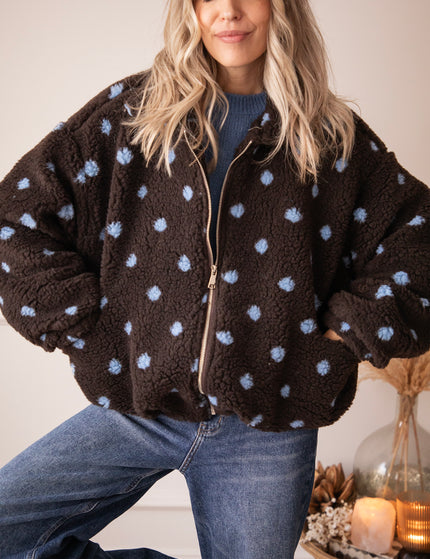 Polka Crush Teddy Brown/Blue - Jacket