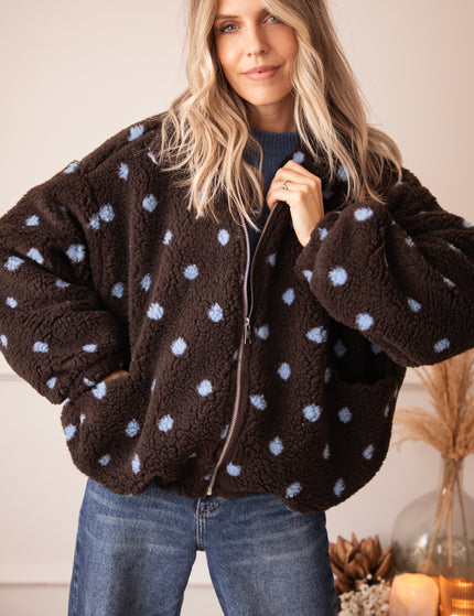 Polka Crush Teddy Brown/Blue - Jacket