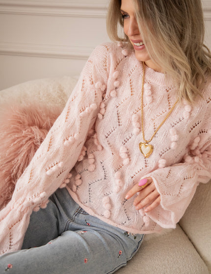 Crystal Heart Beige/Gold - Necklace