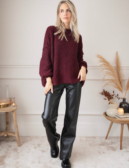 Amber Woolen Burgundy - Trui