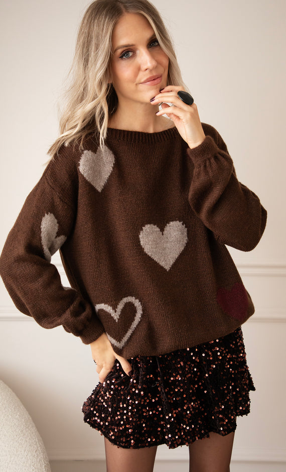 Complete My Heart Brown - Sweater