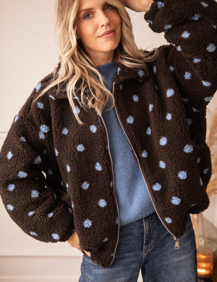 Polka Crush Teddy Brown/Blue - Jacket