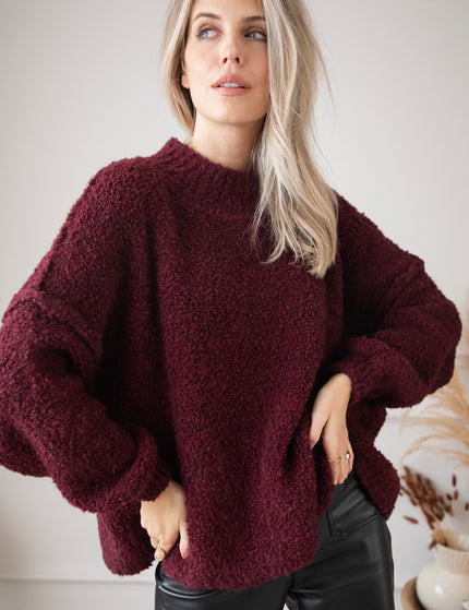 Amber Woolen Burgundy - Trui