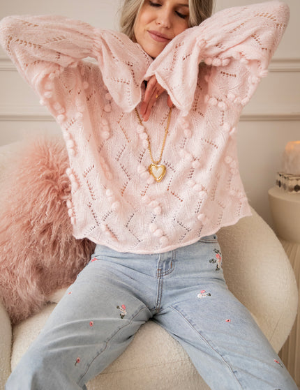 Pompon Pastels Baby Pink - Sweater