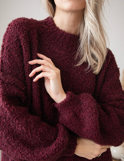 Amber Woolen Burgundy - Trui