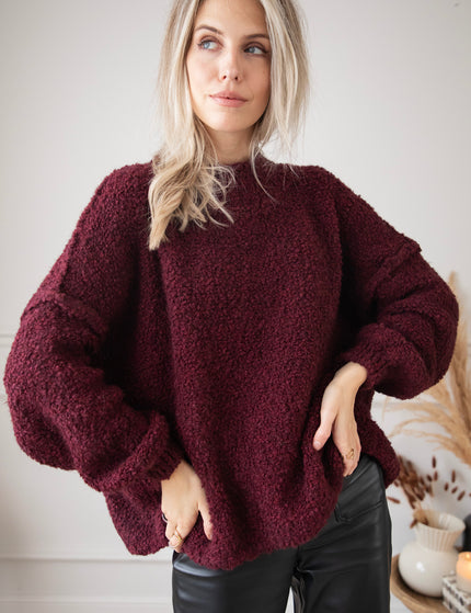 Amber Woolen Burgundy - Trui