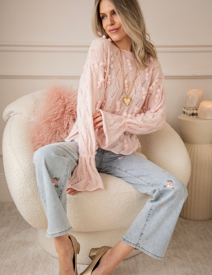 Pompon Pastels Baby Pink - Sweater