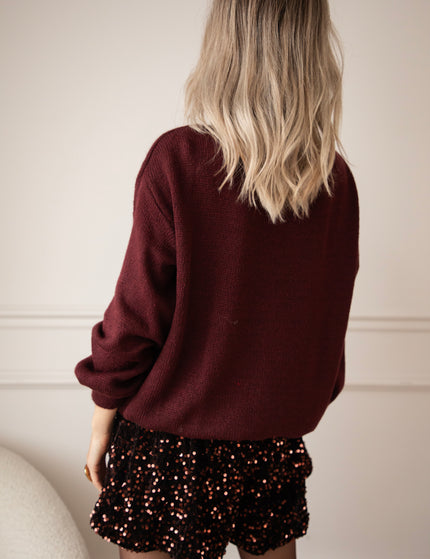 Pullover - Complete My Heart - Burgunderrot