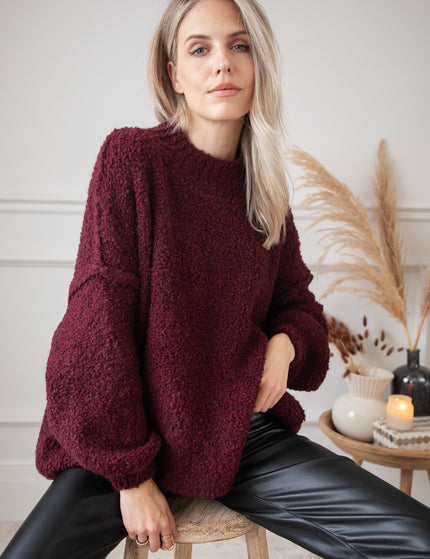 Amber Woolen Burgundy - Trui