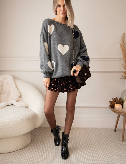 Pullover - Complete My Heart - Dunkelgrau