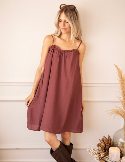 Franne Aubergine - Jurk