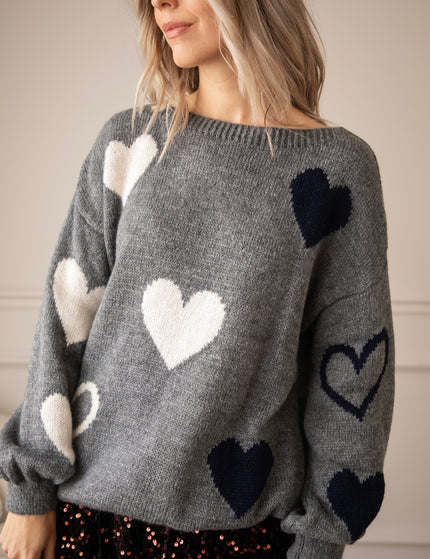Pullover - Complete My Heart - Dunkelgrau