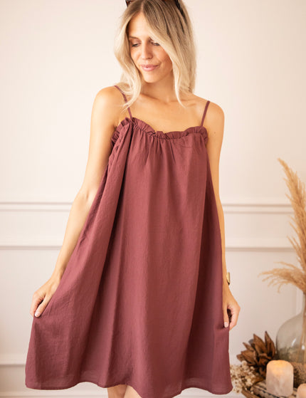Franne Aubergine - Jurk