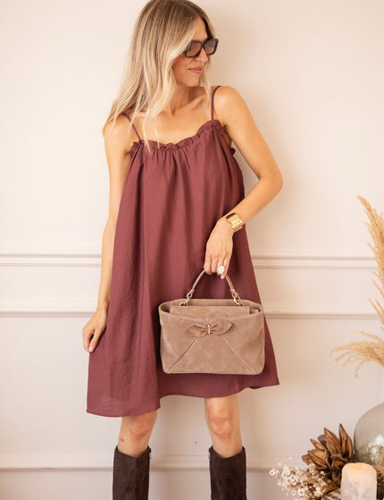 Franne Aubergine - Jurk