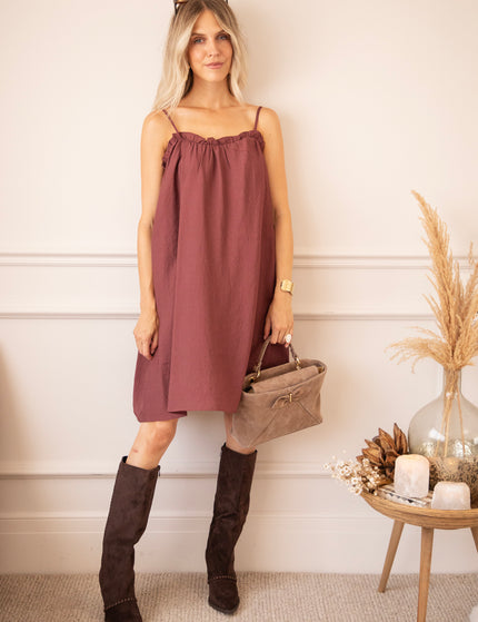 Franne Aubergine - Jurk