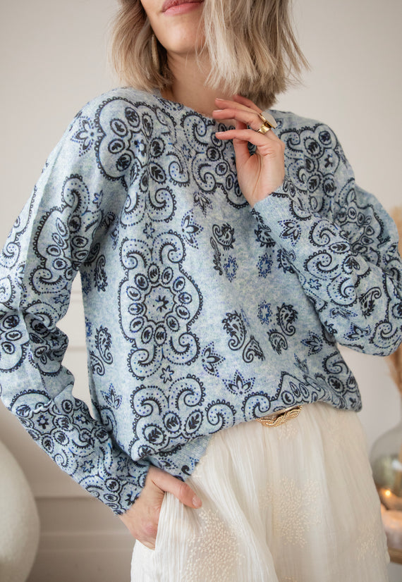 Pheline Paisley Blue - Sweater