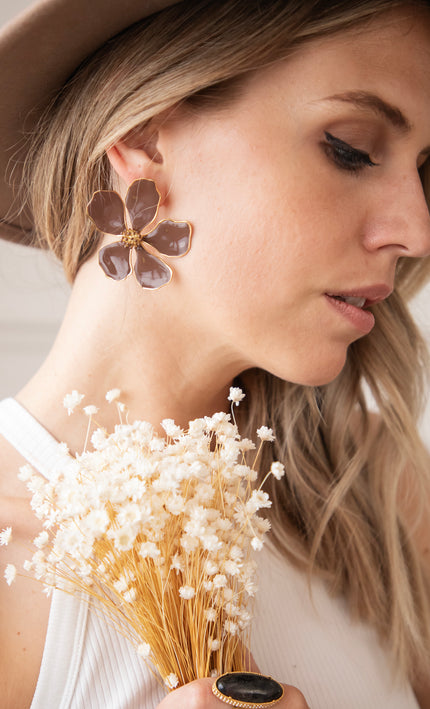 Wildflower Brown - Earrings