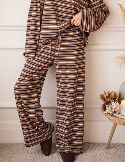 Hose - Sally Stripe - Kamel/Navy