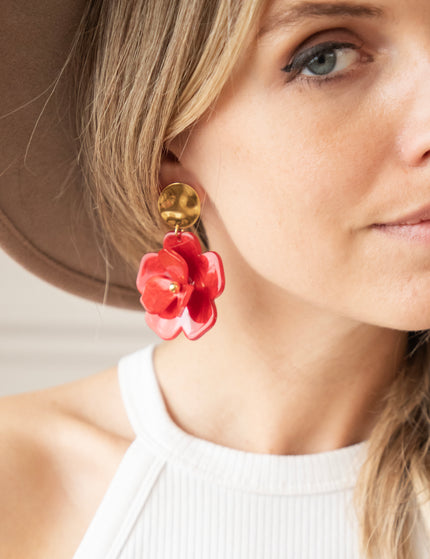 Florally Red - Earrings