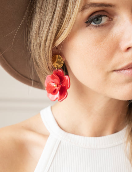 Florally Red - Earrings