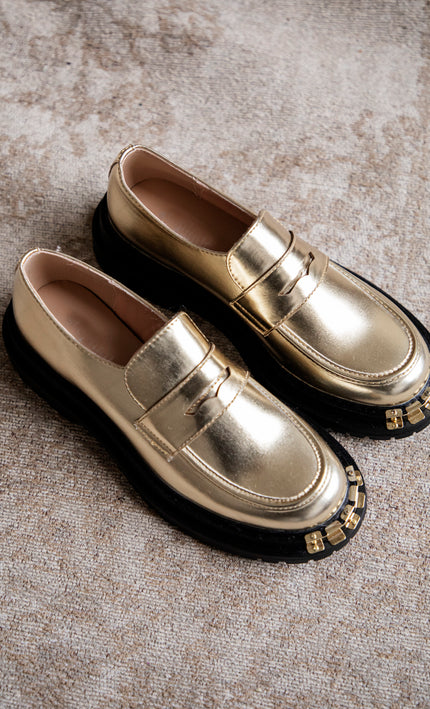 Rock Your World Gold - Loafers