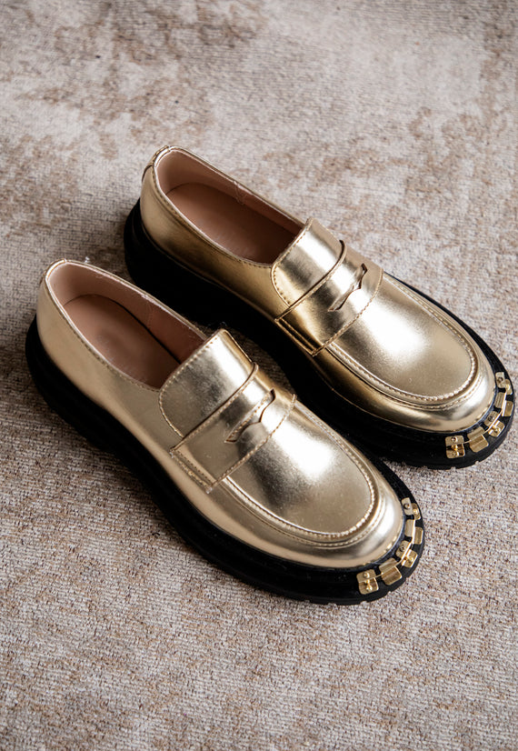 Rock Your World Gold - Loafers