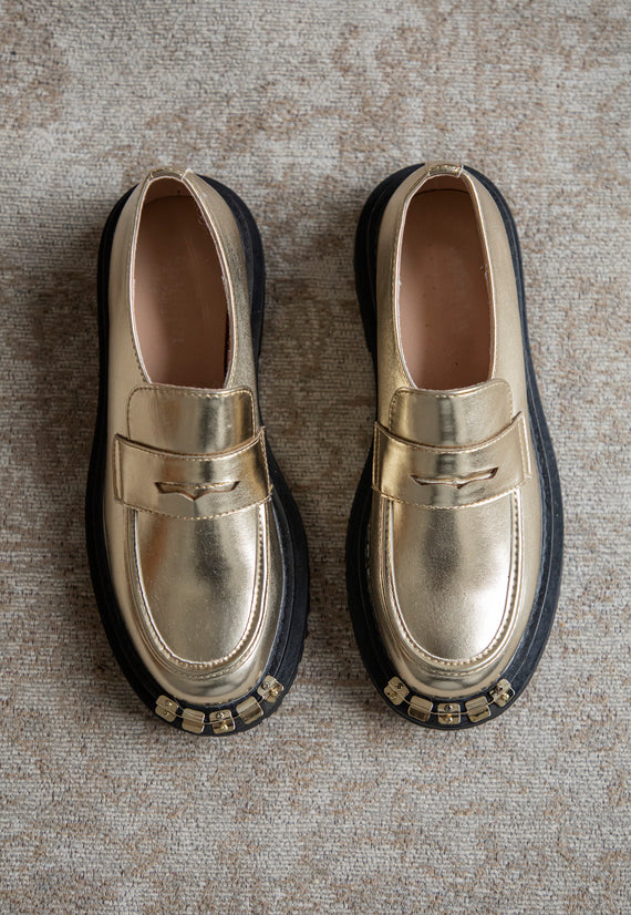 Rock Your World Gold - Loafers