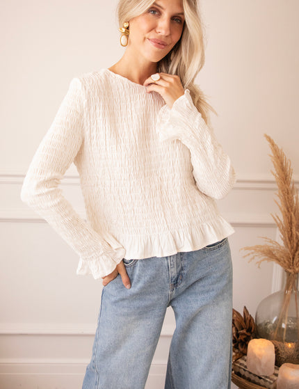 Soft Ruffles Off White - Longsleeve