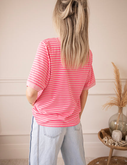 Sadie Stripe Rose/Pink - T-Shirt