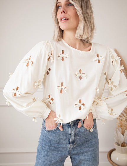 Bow Glow Beige - Blouse