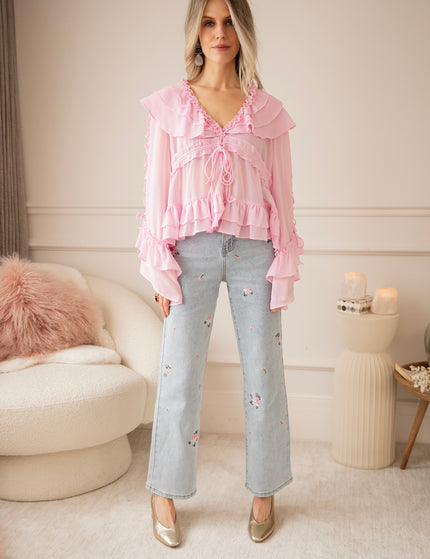 Volantina Pink - Blouse
