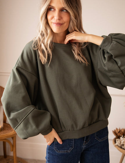 Snuggle Up Khaki - Sweater