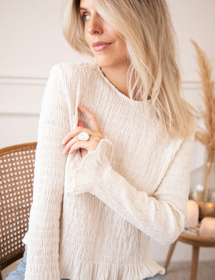 Soft Ruffles Off White - Longsleeve