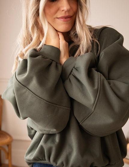 Snuggle Up Khaki - Sweater