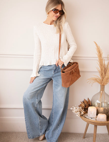 Soft Ruffles Off White - Longsleeve