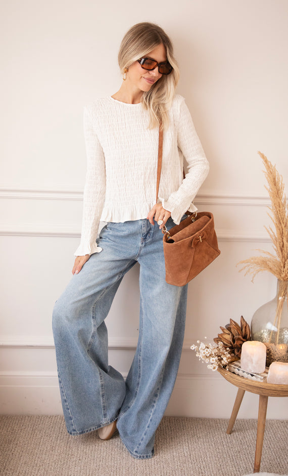 Soft Ruffles Off White - Longsleeve