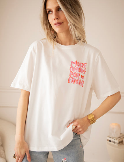 More Amore Por Favor White - T-Shirt
