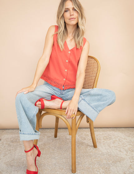 Filou Fringe Red - Top/Blouse