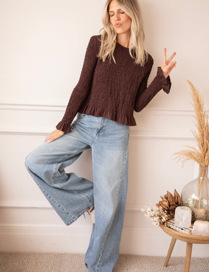 Soft Ruffles Brown - Longsleeve
