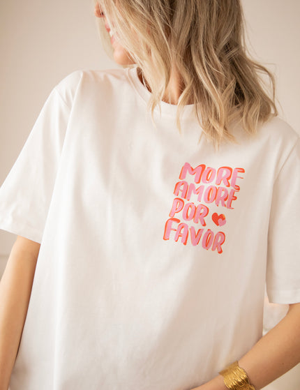 More Amore Por Favor White - T-Shirt