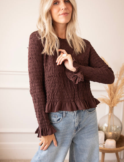 Soft Ruffles Brown - Longsleeve