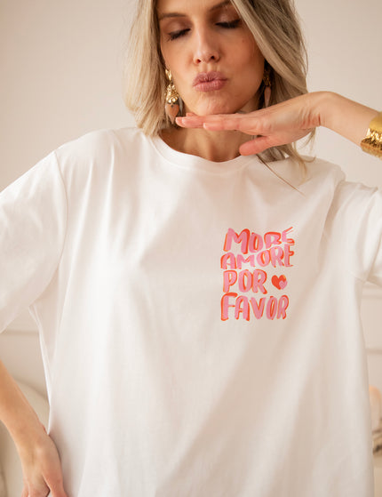 More Amore Por Favor White - T-Shirt