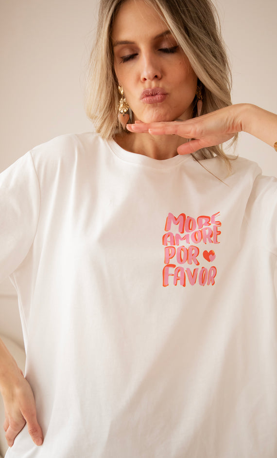 More Amore Por Favor White - T-Shirt