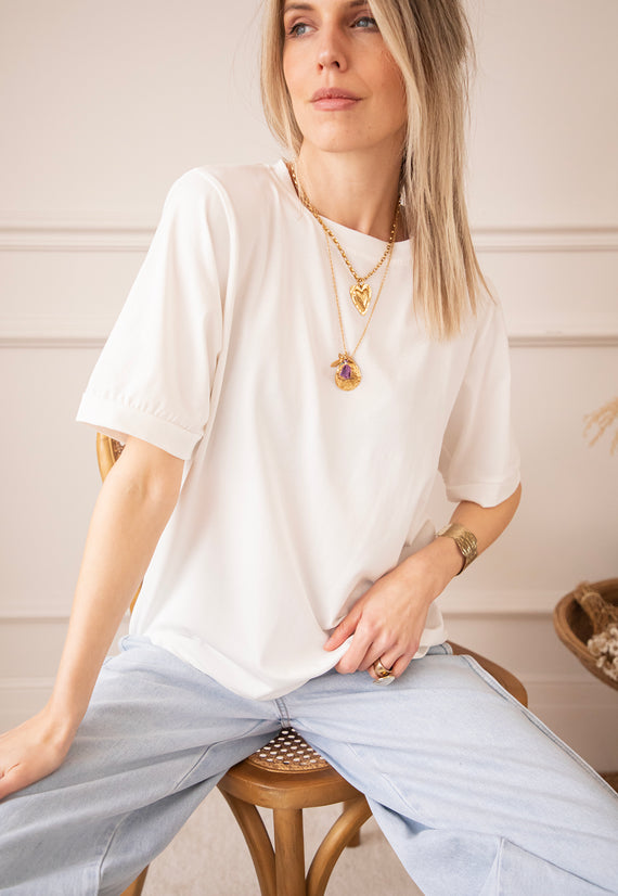 Sadie Basic White - T-Shirt
