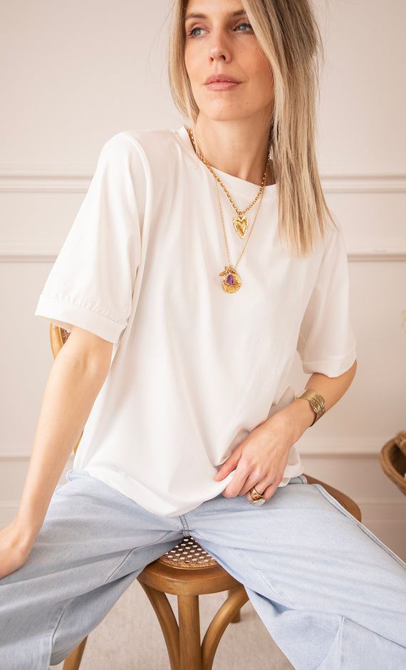 Sadie Basic White - T-Shirt