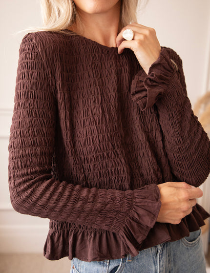 Soft Ruffles Brown - Longsleeve