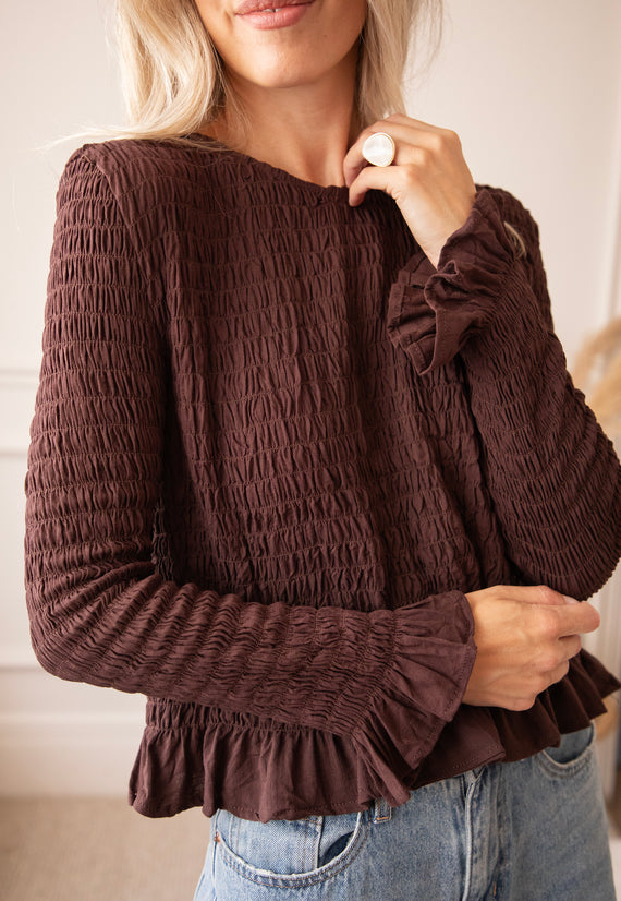 Soft Ruffles Brown - Longsleeve
