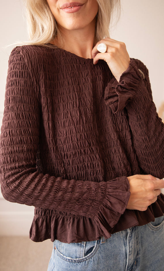 Soft Ruffles Brown - Longsleeve