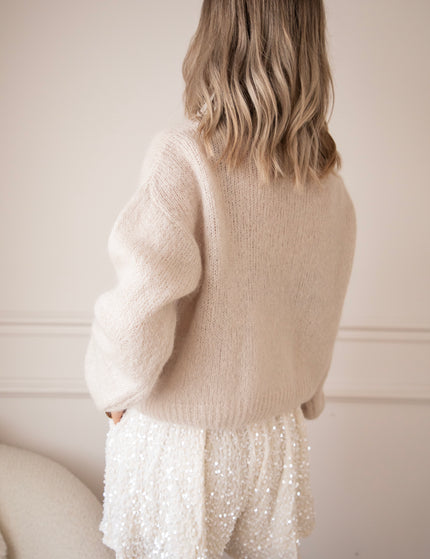 Strickjacke - Just Zip It - Cream